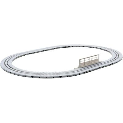 TomyTEC Paving Stone Tram Track Set - Rail Set for Oval Track TomyTEC Paving Stone Tram Track Set - Rail Set for Oval Track