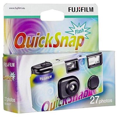 Câmera Descartável Fujifilm Quicksnap - 27 Fotos - Preto Câmera Descartável Fujifilm Quicksnap - 27 Fotos - Preto