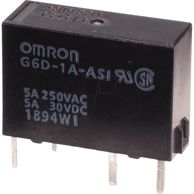 Omron G6D 1A Power Relay - Compact IP67 - 5A Omron G6D 1A Power Relay - Compact IP67 - 5A