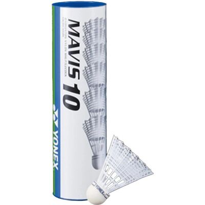 Yonex Mavis 10 Badminton Shuttlecocks - Geel - Gemiddelde Snelheid Yonex Mavis 10 Badminton Shuttlecocks - Geel - Gemiddelde Snelheid