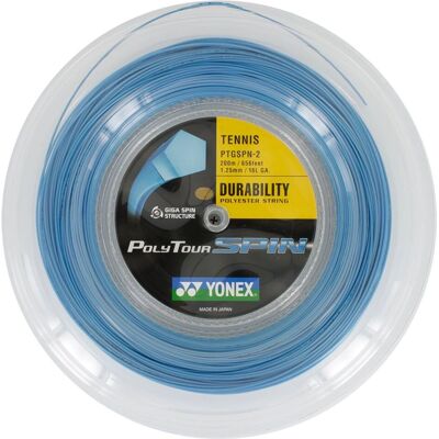 Yonex Poly Tour Spin 200m - Tennissait - Blau - Kontrolle & Spin Yonex Poly Tour Spin 200m - Tennissait - Blau - Kontrolle & Spin