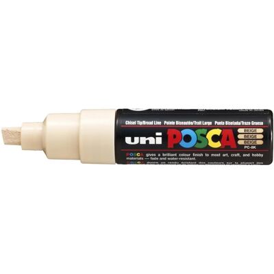 Marqueur Posca PC-8K à Pointe Large et Biseautée - Beige - Publicité Marqueur Posca PC-8K à Pointe Large et Biseautée - Beige - Publicité