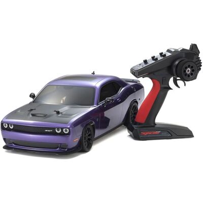 Kyosho Dodge Challenger SRT Hellcat Paars RC Auto - 1:10 Kyosho Dodge Challenger SRT Hellcat Paars RC Auto - 1:10