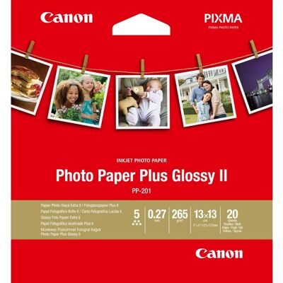 Canon Valkoinen Kiiltävä Valokuvatulostuspaperi PP-201 13x13cm - Valokuvatulostuspaperi Canon Valkoinen Kiiltävä Valokuvatulostuspaperi PP-201 13x13cm - Valokuvatulostuspaperi