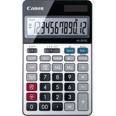 Canon Svart/Silver Desktop Kalkylator - 12 Siffror - Finansiell Canon Svart/Silver Desktop Kalkylator - 12 Siffror - Finansiell