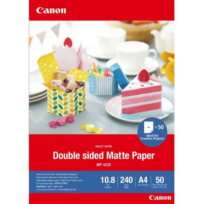 Canon MP-101D Dobbelsidig Matt Fotopapir - A4 50 Ark Canon MP-101D Dobbelsidig Matt Fotopapir - A4 50 Ark