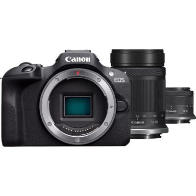Canon EOS R100 - Zestaw 18-45mm + 55-210mm - Aparat systemowy Canon EOS R100 - Zestaw 18-45mm + 55-210mm - Aparat systemowy