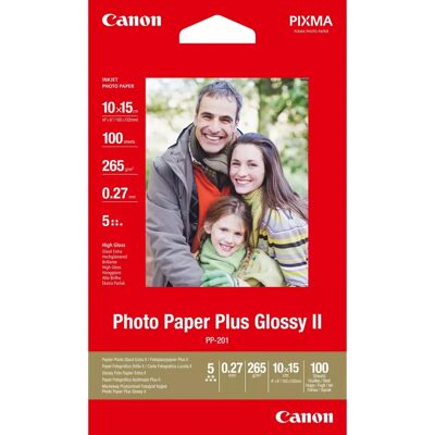 Canon PP-201 Hochglanz Fotopapier - 4x6 Zoll - Pack 100 Canon PP-201 Hochglanz Fotopapier - 4x6 Zoll - Pack 100