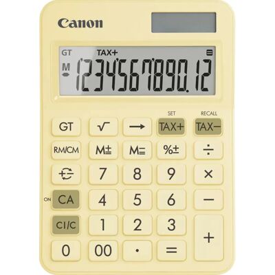 Calculatrice Canon LS-125KB-PYL Jaune Pastel - Basique, 12 Chiffres - Publicité Calculatrice Canon LS-125KB-PYL Jaune Pastel - Basique, 12 Chiffres - Publicité