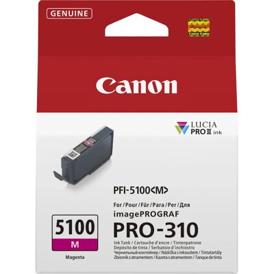 Canon PFI-5100 M Magenta Tussi - 14ml - Pro-310 Canon PFI-5100 M Magenta Tussi - 14ml - Pro-310