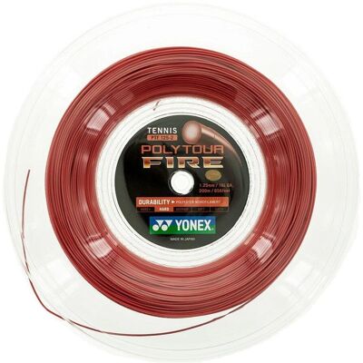 String da tennis Yonex Poly Tour Fire 200m Rosso - String da tennis String da tennis Yonex Poly Tour Fire 200m Rosso - String da tennis