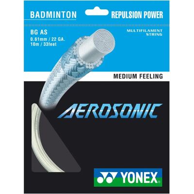 Cordage de badminton Yonex Aerosonic 10 M - Blanc - Publicité Cordage de badminton Yonex Aerosonic 10 M - Blanc - Publicité