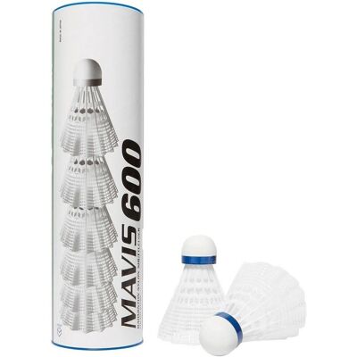 Yonex Mavis 600 Nylon-Shuttlecock - Weiß - Mittelschnell Yonex Mavis 600 Nylon-Shuttlecock - Weiß - Mittelschnell