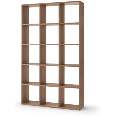 Muji - Schmale Walnussregale - 3x5 Ebenen - Walnuss - Regal Muji - Schmale Walnussregale - 3x5 Ebenen - Walnuss - Regal
