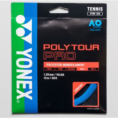 Yonex Poly Tour Pro Blau 1,25 mm Tennis-Saite - Langlebig & Komfortabel Yonex Poly Tour Pro Blau 1,25 mm Tennis-Saite - Langlebig & Komfortabel