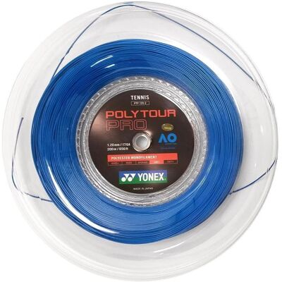 Cordage de tennis Yonex Poly Tour Pro - Bleu - 200m - Publicité Cordage de tennis Yonex Poly Tour Pro - Bleu - 200m - Publicité