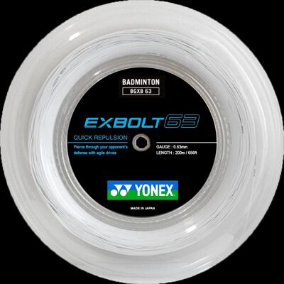 Cordage Yonex Exbolt 200 M - Résistant, Puissant, Contrôle - Publicité Cordage Yonex Exbolt 200 M - Résistant, Puissant, Contrôle - Publicité