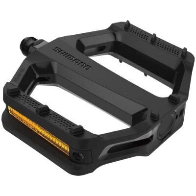 Shimano EF102 Pedais planos largos - Preto para MTB & Cidade Shimano EF102 Pedais planos largos - Preto para MTB & Cidade
