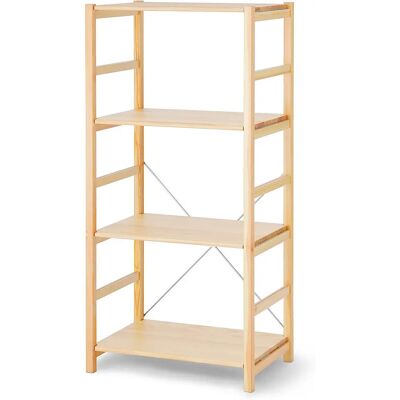 Muji - Narrow Pine - 4 niveaux - Naturel W58xD39.5xH120cm - Etagère - Publicité Muji - Narrow Pine - 4 niveaux - Naturel W58xD39.5xH120cm - Etagère - Publicité