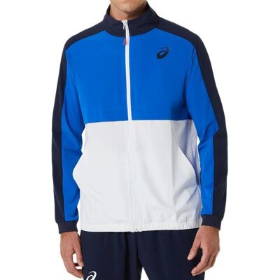 Asics Match Jacket Tennis Sweatshirt - Tuna Blue / Midnight Blue - Tennis Sweatshirt Asics Match Jacket Tennis Sweatshirt - Tuna Blue / Midnight Blue - Tennis Sweatshirt