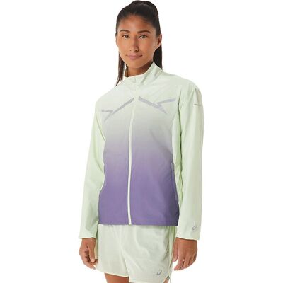 Asics Lite-Show Jacke Whisper Green / Dusty Purple - Winddicht, Reflektierend, Recycelt Asics Lite-Show Jacke Whisper Green / Dusty Purple - Winddicht, Reflektierend, Recycelt