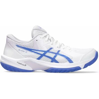 Asics Beyond FF Blanc/Saphir - Chaussures badminton/squash - Publicité Asics Beyond FF Blanc/Saphir - Chaussures badminton/squash - Publicité