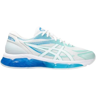 Asics Gel-Quantum 360 VIII Blanc / Bleu - Chaussures de course - Publicité Asics Gel-Quantum 360 VIII Blanc / Bleu - Chaussures de course - Publicité