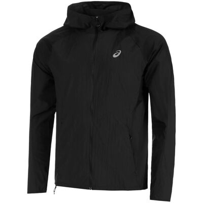 Asics M Zwarte Opvouwbare Hardloopjas - Jas Asics M Zwarte Opvouwbare Hardloopjas - Jas