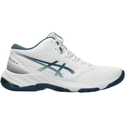 ASICS Netburner Ballistic FF Mt 3 - Biały / Vintage Indigo - Buty do biegania ASICS Netburner Ballistic FF Mt 3 - Biały / Vintage Indigo - Buty do biegania