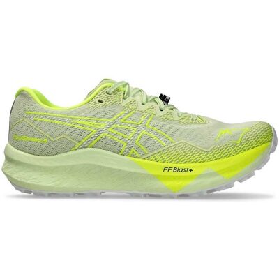 Women's Fujispeed 3 van Asics, ontworpen voor snelle trailruns. Women's Fujispeed 3 van Asics, ontworpen voor snelle trailruns.