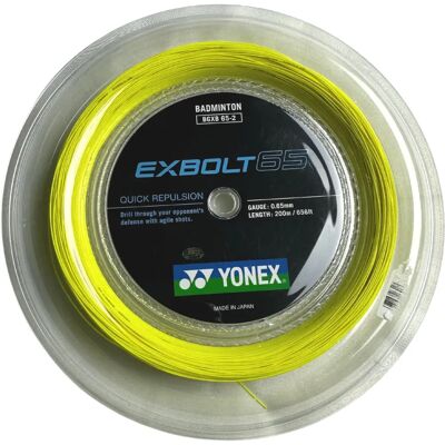 Yonex Exbolt 65 Jaune - Cordage de Badminton - Publicité Yonex Exbolt 65 Jaune - Cordage de Badminton - Publicité