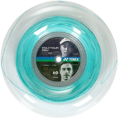 Cordes de tennis Yonex Poly Tour Rev Menthe - Tennis String - Publicité Cordes de tennis Yonex Poly Tour Rev Menthe - Tennis String - Publicité