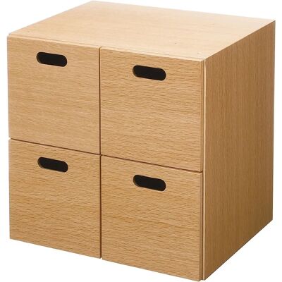 Muji - Bloc‑tiroir en chêne - Chêne - 4 tiroirs - Drawer unit - Publicité Muji - Bloc‑tiroir en chêne - Chêne - 4 tiroirs - Drawer unit - Publicité