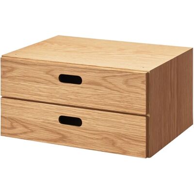 Muji Modèle - Rangement empilable en bois de chêne - Plusieurs configurations - Publicité Muji Modèle - Rangement empilable en bois de chêne - Plusieurs configurations - Publicité