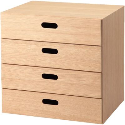 Muji - Bloc-tiroir en chêne - Oak - 4-drawers - drawer unit - Publicité Muji - Bloc-tiroir en chêne - Oak - 4-drawers - drawer unit - Publicité