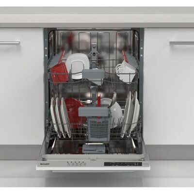 Sharp QW-NI14I47DX-DE Geschirrspüler - Vollintegration, Silber, 13 Maßgedecke Sharp QW-NI14I47DX-DE Geschirrspüler - Vollintegration, Silber, 13 Maßgedecke
