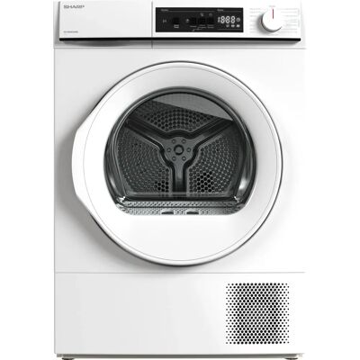 Sharp - KD-NHA8S6GWE - Bianco - Caricamento frontale - Asciugatrice a condensazione Sharp - KD-NHA8S6GWE - Bianco - Caricamento frontale - Asciugatrice a condensazione