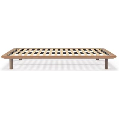 Muji - Platform Bed Walnut Double - Double - Noix - Lit - Publicité Muji - Platform Bed Walnut Double - Double - Noix - Lit - Publicité