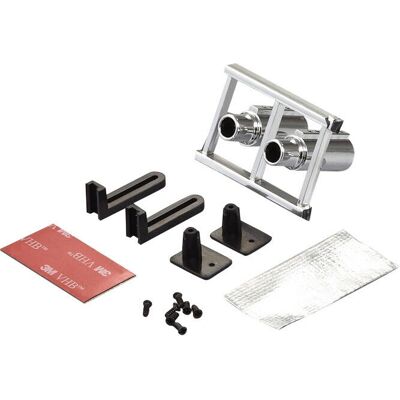 Killerbody RC Auto Uitlaatsysteem - Chroom, Dubbel, Uitbreidbaar met LED Killerbody RC Auto Uitlaatsysteem - Chroom, Dubbel, Uitbreidbaar met LED