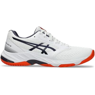 Asics Netburner Ballistic FF 3 Herren Sportschuhe Weiß Indigo Fog Asics Netburner Ballistic FF 3 Herren Sportschuhe Weiß Indigo Fog