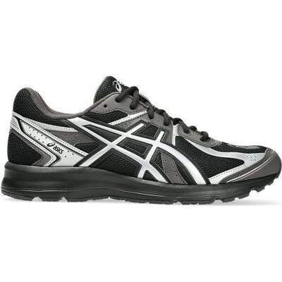 Asics Jog 100S Noir/ Argent - Baskets - Publicité Asics Jog 100S Noir/ Argent - Baskets - Publicité