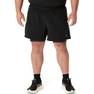 ASICS Road 2N1 5IN Short Negro / Gris Grafito - Pantalones cortos ASICS Road 2N1 5IN Short Negro / Gris Grafito - Pantalones cortos