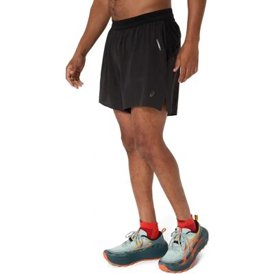 Short Asics Fujitrail Elite - Negro - Ligero, Transpirable, Material Reciclado Short Asics Fujitrail Elite - Negro - Ligero, Transpirable, Material Reciclado