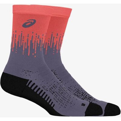 Asics Performance Run Socken Grau / Coral Reef - Laufsocken Asics Performance Run Socken Grau / Coral Reef - Laufsocken