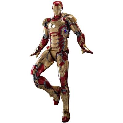 Hot Toys Iron Man Mark XLII - 32cm - Battle Damaged, LED Hot Toys Iron Man Mark XLII - 32cm - Battle Damaged, LED