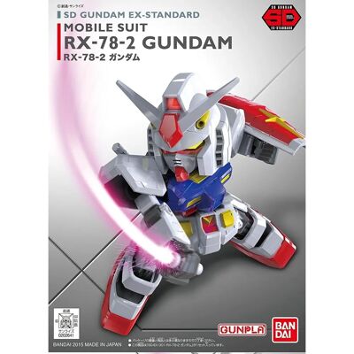 Kit Modèle Gundam RX-78-2 de Bandai - SD Gundam EX-Standard - Publicité Kit Modèle Gundam RX-78-2 de Bandai - SD Gundam EX-Standard - Publicité