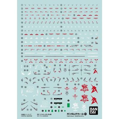 Bandai RG GUNDAM NU 1/144 Decal - Action Figure Mobile Suit Gundam Bandai RG GUNDAM NU 1/144 Decal - Action Figure Mobile Suit Gundam