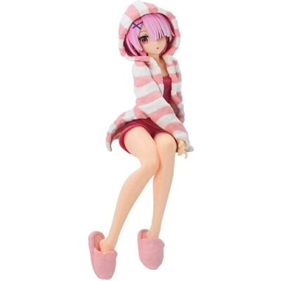 Furyu Re:Zero Ram PVC Statua - 14cm Noodle Stopper - Ubranie do Pokoju Furyu Re:Zero Ram PVC Statua - 14cm Noodle Stopper - Ubranie do Pokoju