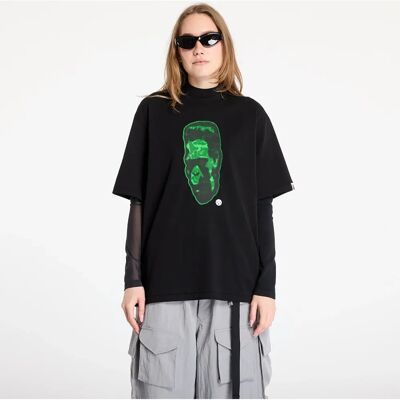 A BATHING APE Schwarzes Spray Frankenstein Relaxed Fit T-Shirt - T-Shirt A BATHING APE Schwarzes Spray Frankenstein Relaxed Fit T-Shirt - T-Shirt