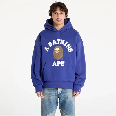 A BATHING APE Kék laza szabású kapucnis pulóver - Pulóver A BATHING APE Kék laza szabású kapucnis pulóver - Pulóver